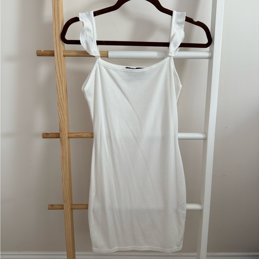 Nasty Gal White Spaghetti Strap Slip Dress
